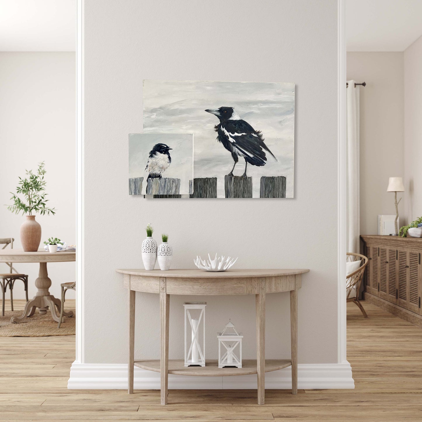 Magpie and Willy Wagtail